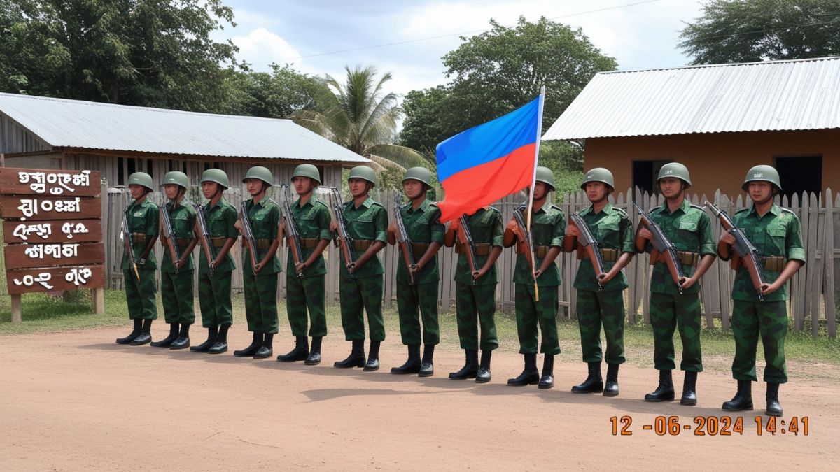 Members of Myanmar's rebel groups