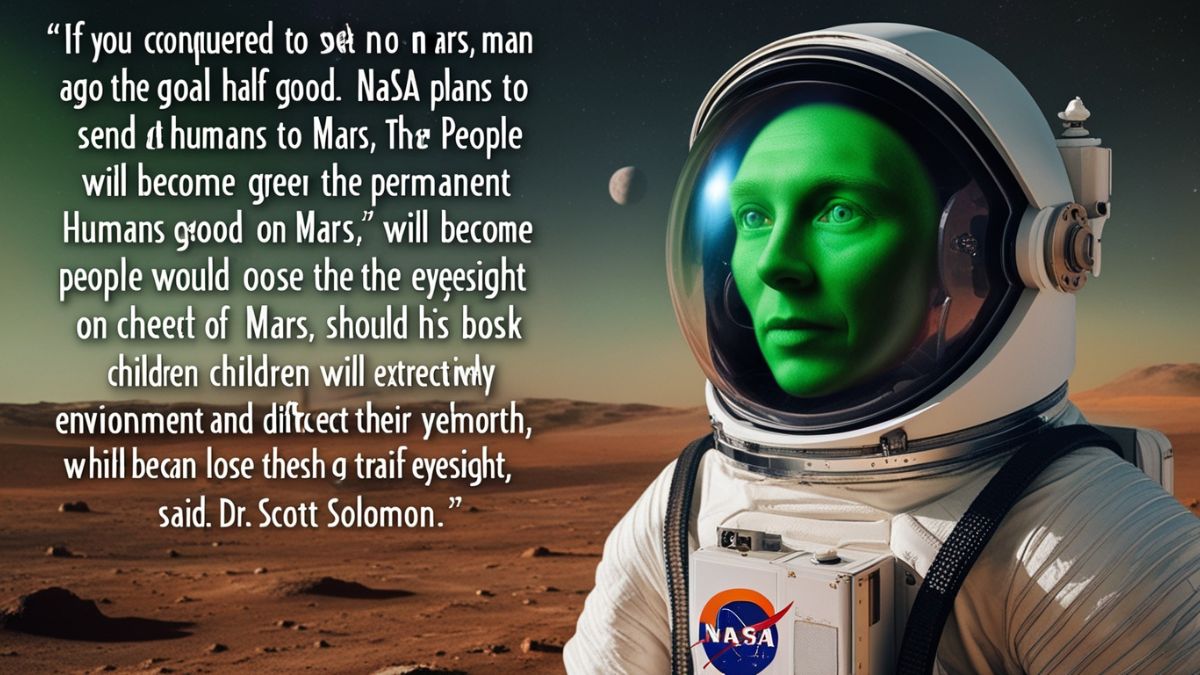 If you go to Mars, people will become green, lose their eyesight!